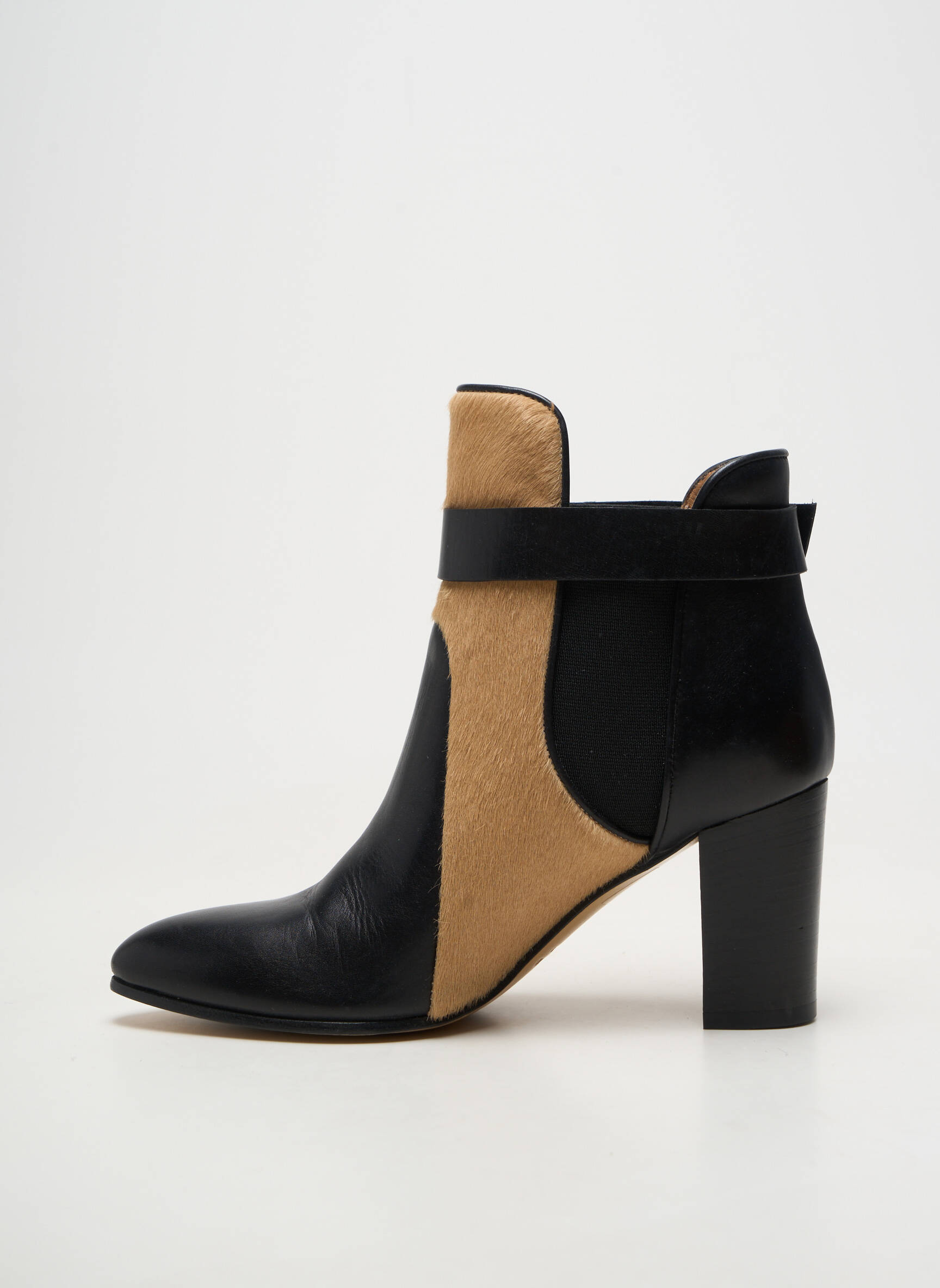 Botine/ghete material neted toc de 7 la 9 cm negru REBECCA BALDUCCI femeie