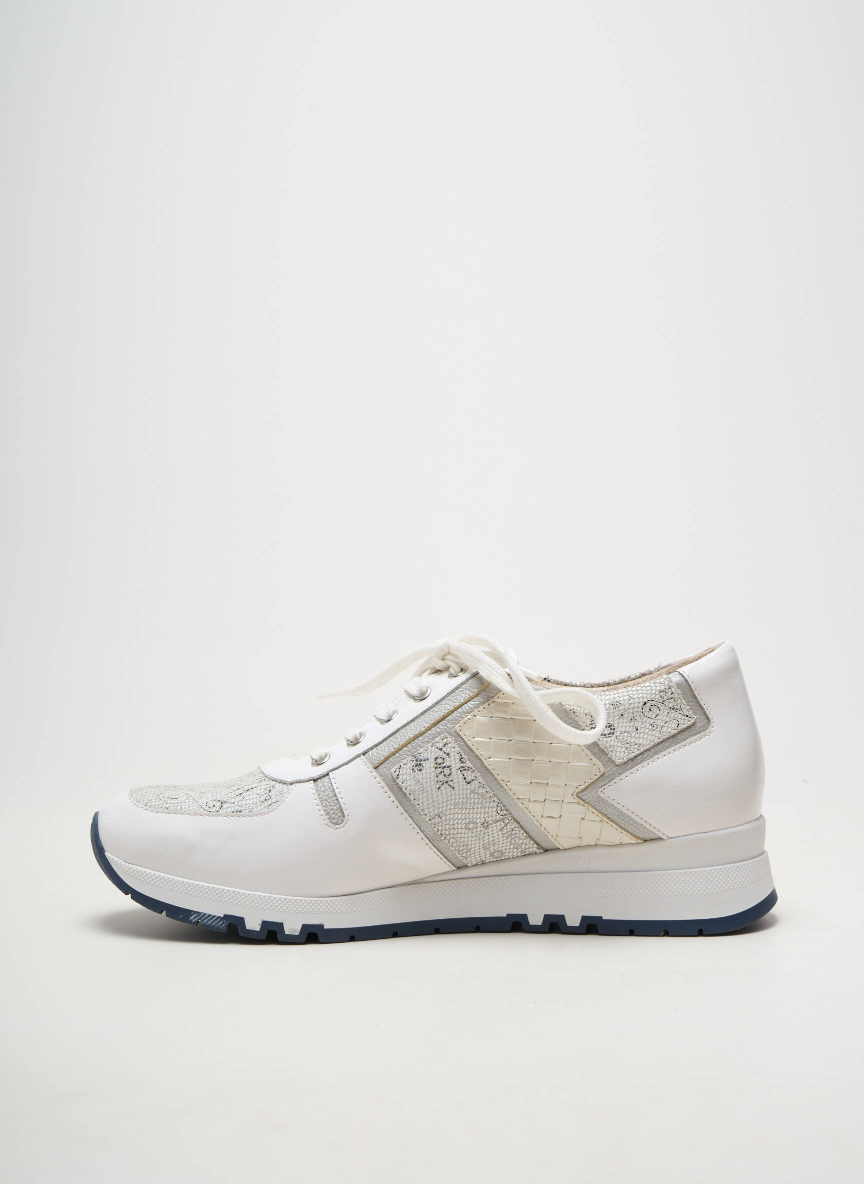 Adidași material neted toc de 4 la 6 cm alb OTTILIA femeie