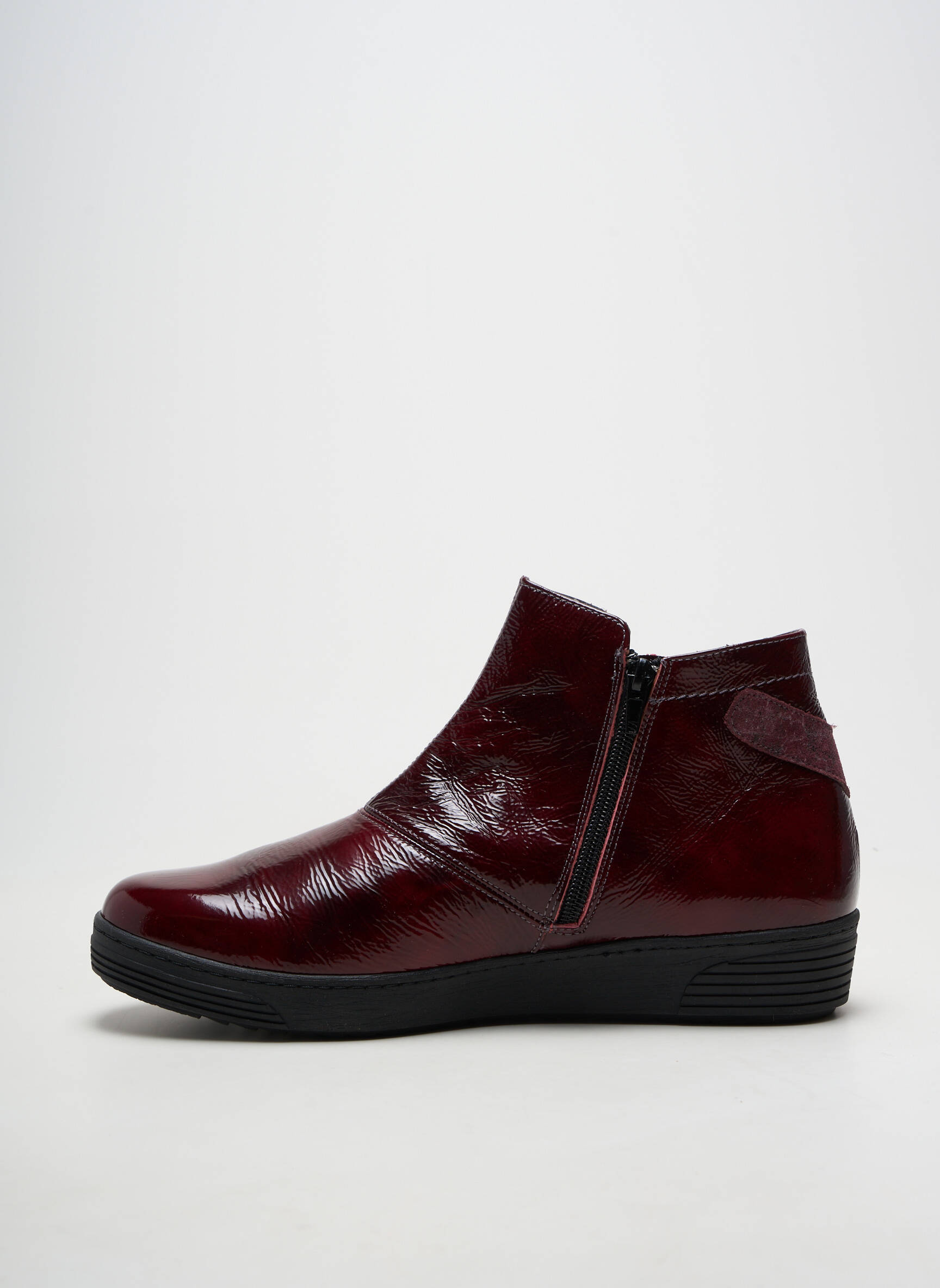 Botine/ghete material neted toc plat până la 3 cm roșu OTTILIA femeie