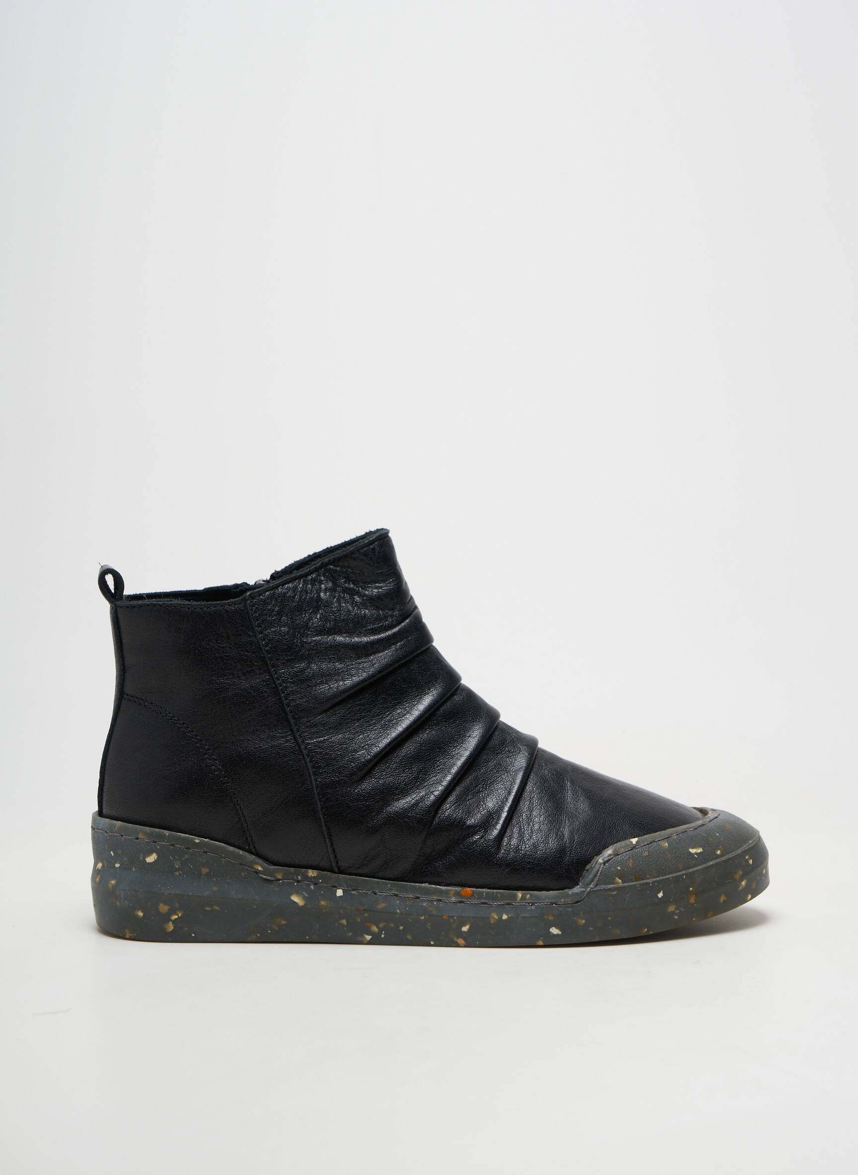 Botine/ghete material neted toc plat până la 3 cm negru FLEXINOS femeie