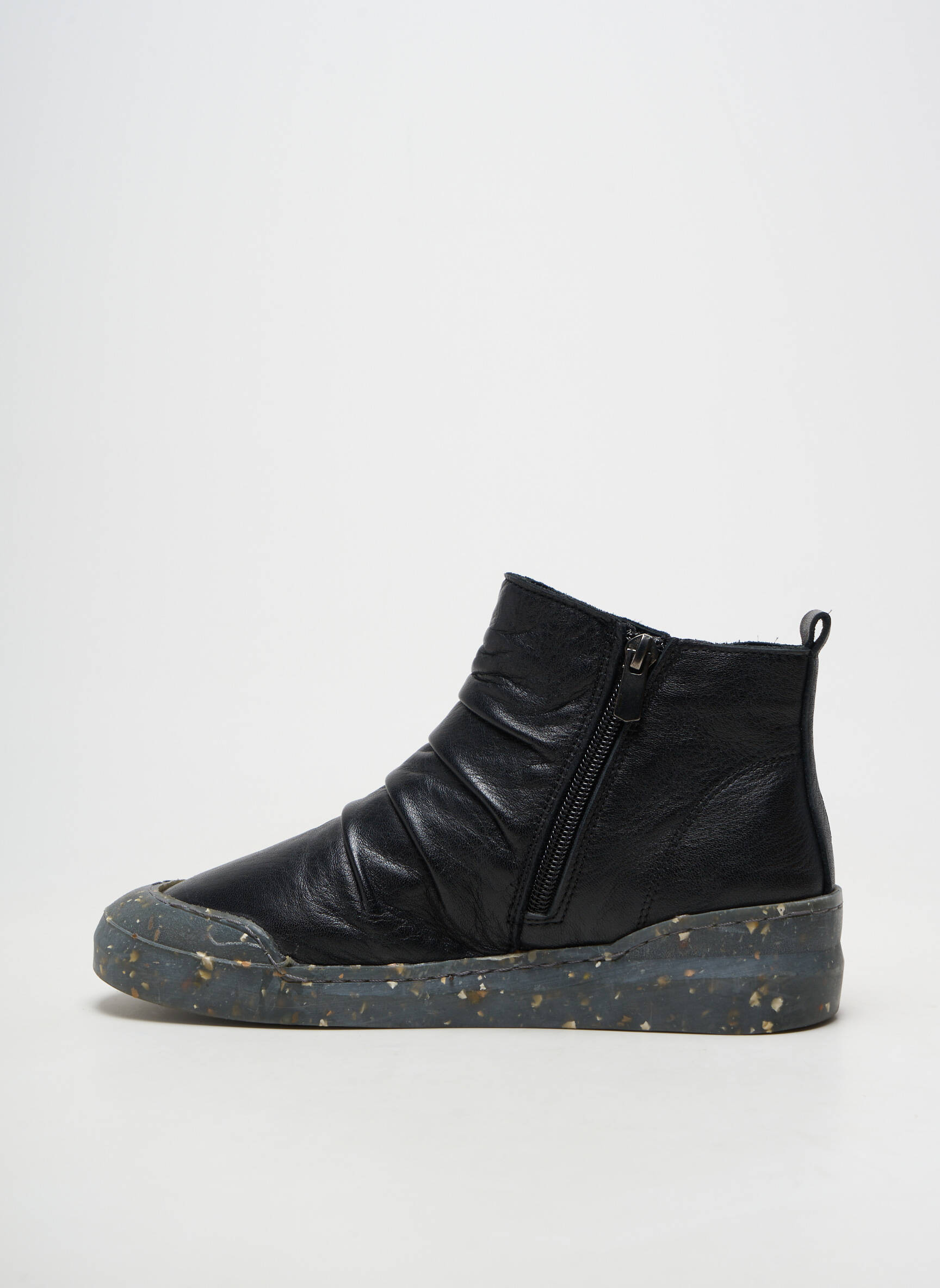 Botine/ghete material neted toc plat până la 3 cm negru FLEXINOS femeie