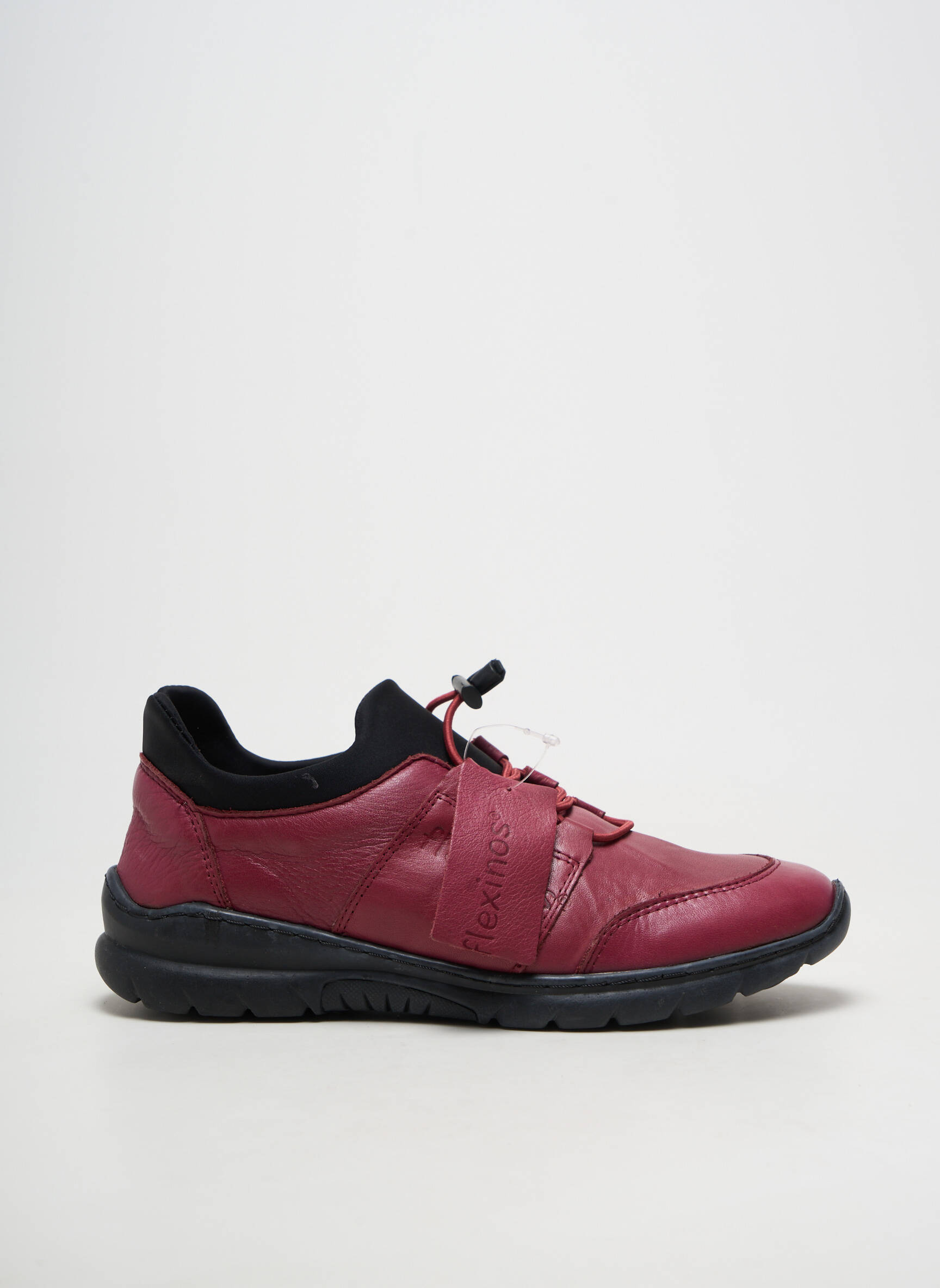 Adidași material neted toc plat până la 3 cm roșu FLEXINOS femeie