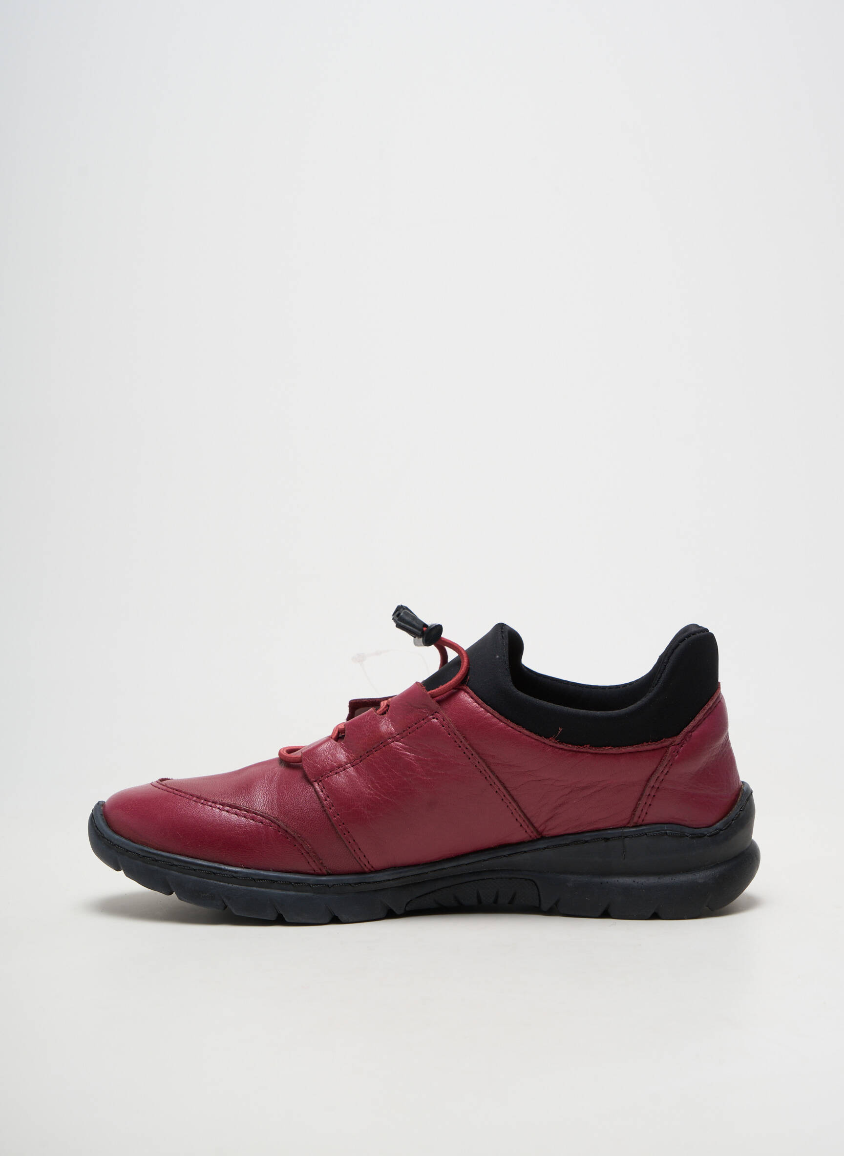 Adidași material neted toc plat până la 3 cm roșu FLEXINOS femeie