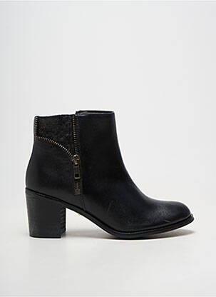 Botine/ghete material neted toc de 4 la 6 cm negru REBELLES femeie