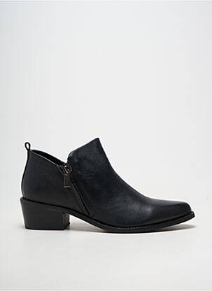 Botine/ghete material neted toc de 4 la 6 cm negru REBELLES femeie
