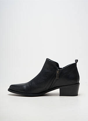 Botine/ghete material neted toc de 4 la 6 cm negru REBELLES femeie
