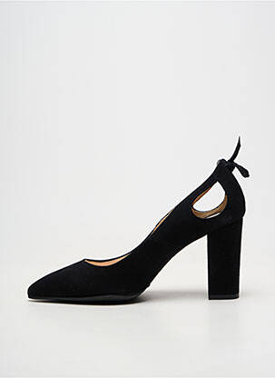 Pantofi cu toc vârf ascuțit toc de 7 la 9 cm negru REBELLES femeie