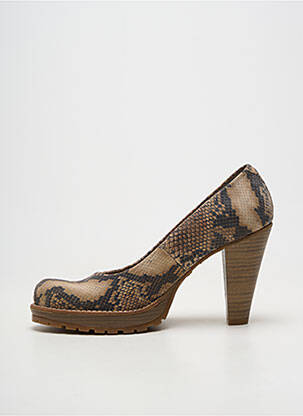 Pantofi cu toc cubanez toc de 7 la 9 cm maro MTNG femeie