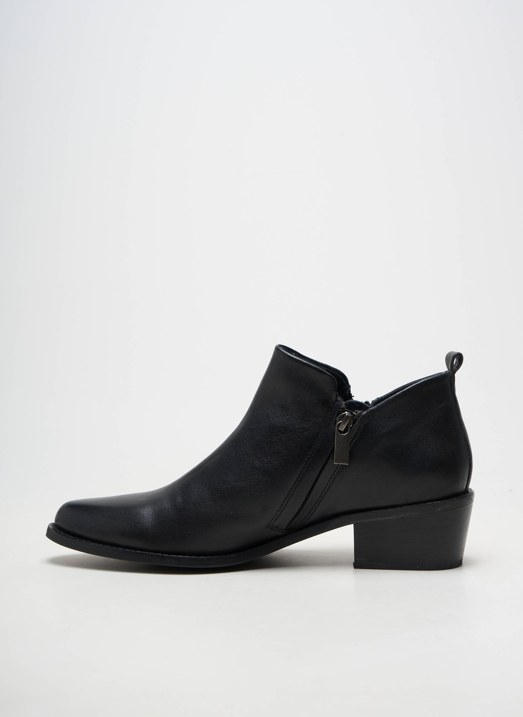 Botine/ghete material neted toc de 4 la 6 cm negru REBELLES femeie
