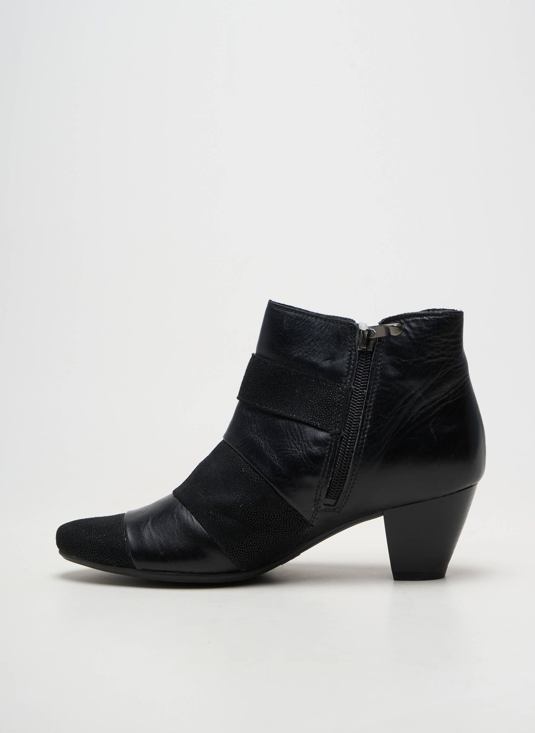 Botine/ghete material neted toc de 4 la 6 cm negru ARIMA femeie