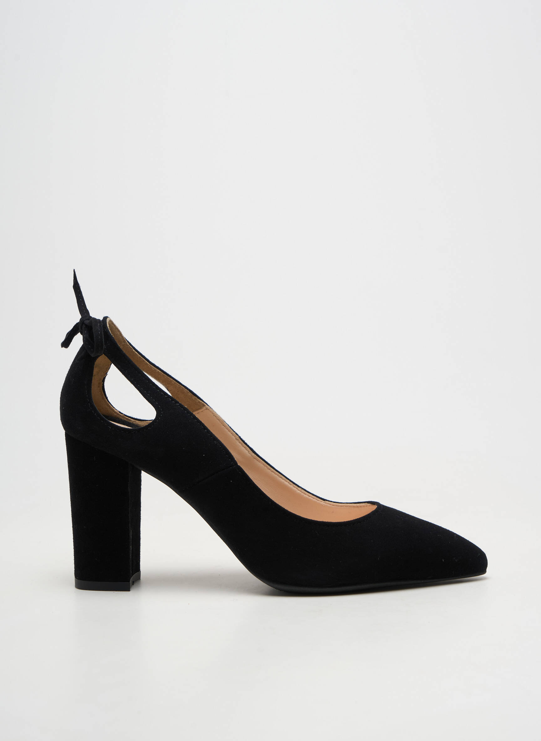 Pantofi cu toc vârf ascuțit toc de 7 la 9 cm negru REBELLES femeie