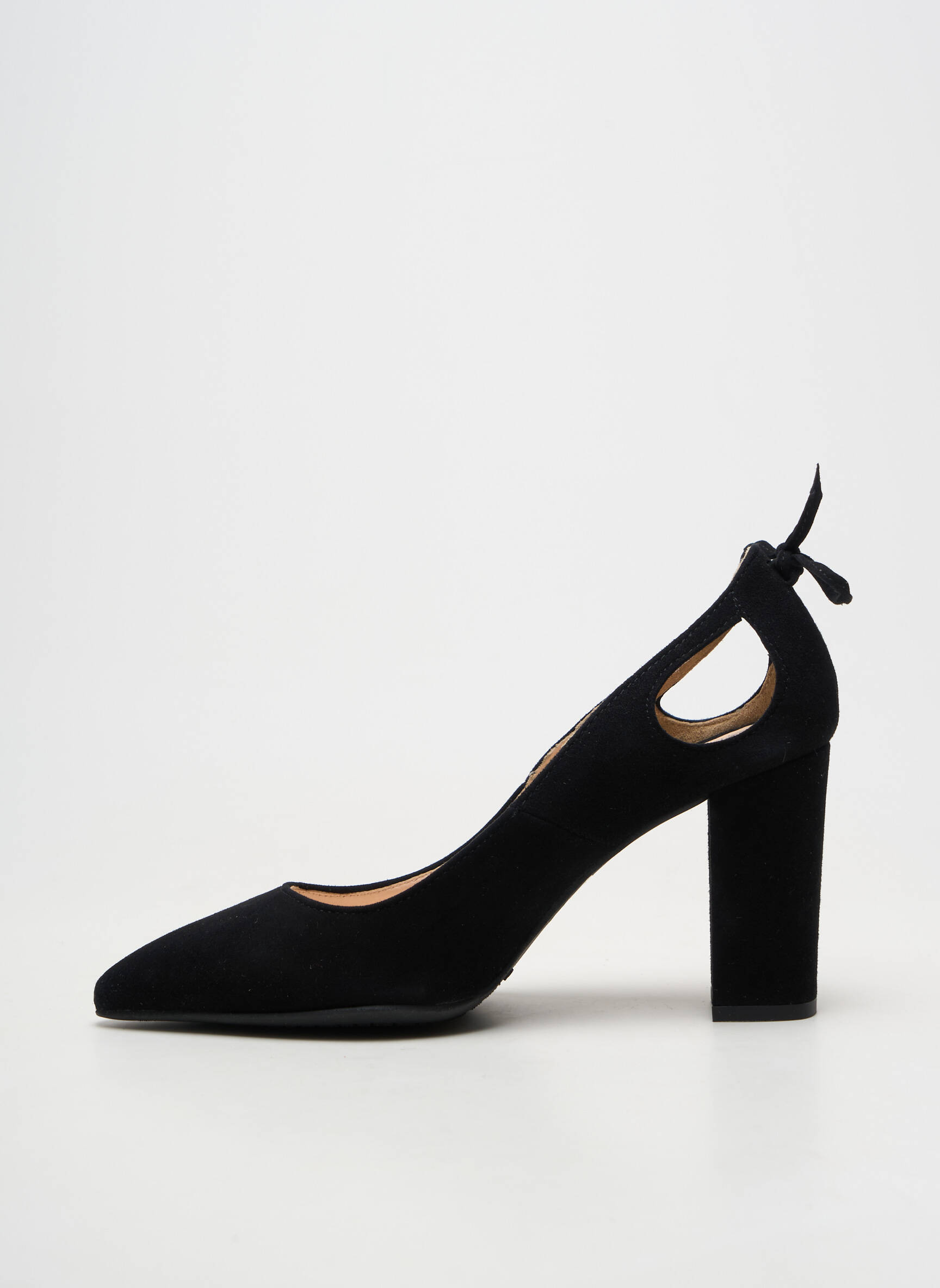 Pantofi cu toc vârf ascuțit toc de 7 la 9 cm negru REBELLES femeie