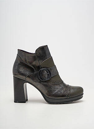 Botine/ghete material neted toc de 7 la 9 cm verde JOSE SAENZ femeie