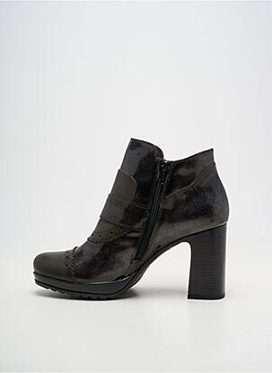 Botine/ghete material neted toc de 7 la 9 cm verde JOSE SAENZ femeie