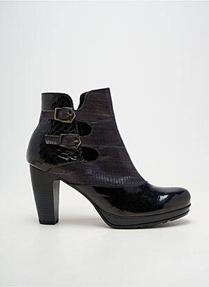 Botine/ghete material neted toc de 7 la 9 cm negru JOSE SAENZ femeie