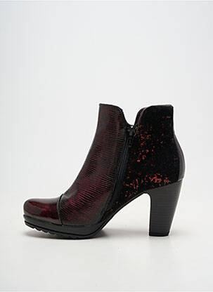 Botine/ghete material neted toc de 7 la 9 cm roșu JOSE SAENZ femeie