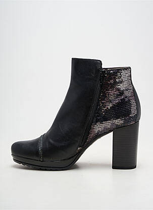 Botine/ghete material neted toc de 7 la 9 cm negru JOSE SAENZ femeie