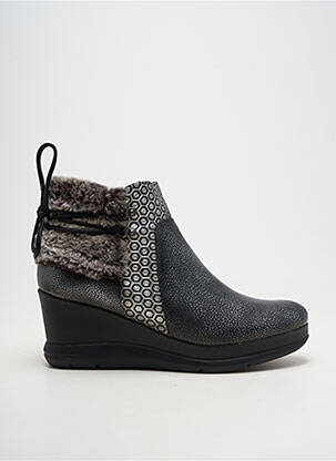 Botine/ghete material neted toc de 7 la 9 cm negru JOSE SAENZ femeie