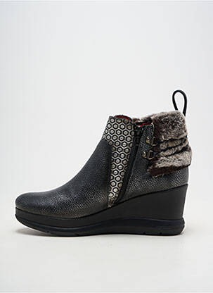 Botine/ghete material neted toc de 7 la 9 cm negru JOSE SAENZ femeie