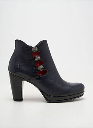 Botine/ghete material neted toc de 7 la 9 cm albastru JOSE SAENZ femeie