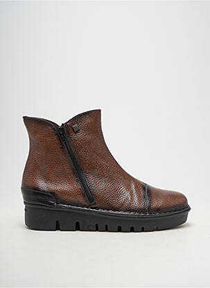 Botine/ghete material neted toc de 4 la 6 cm maro JOSE SAENZ femeie