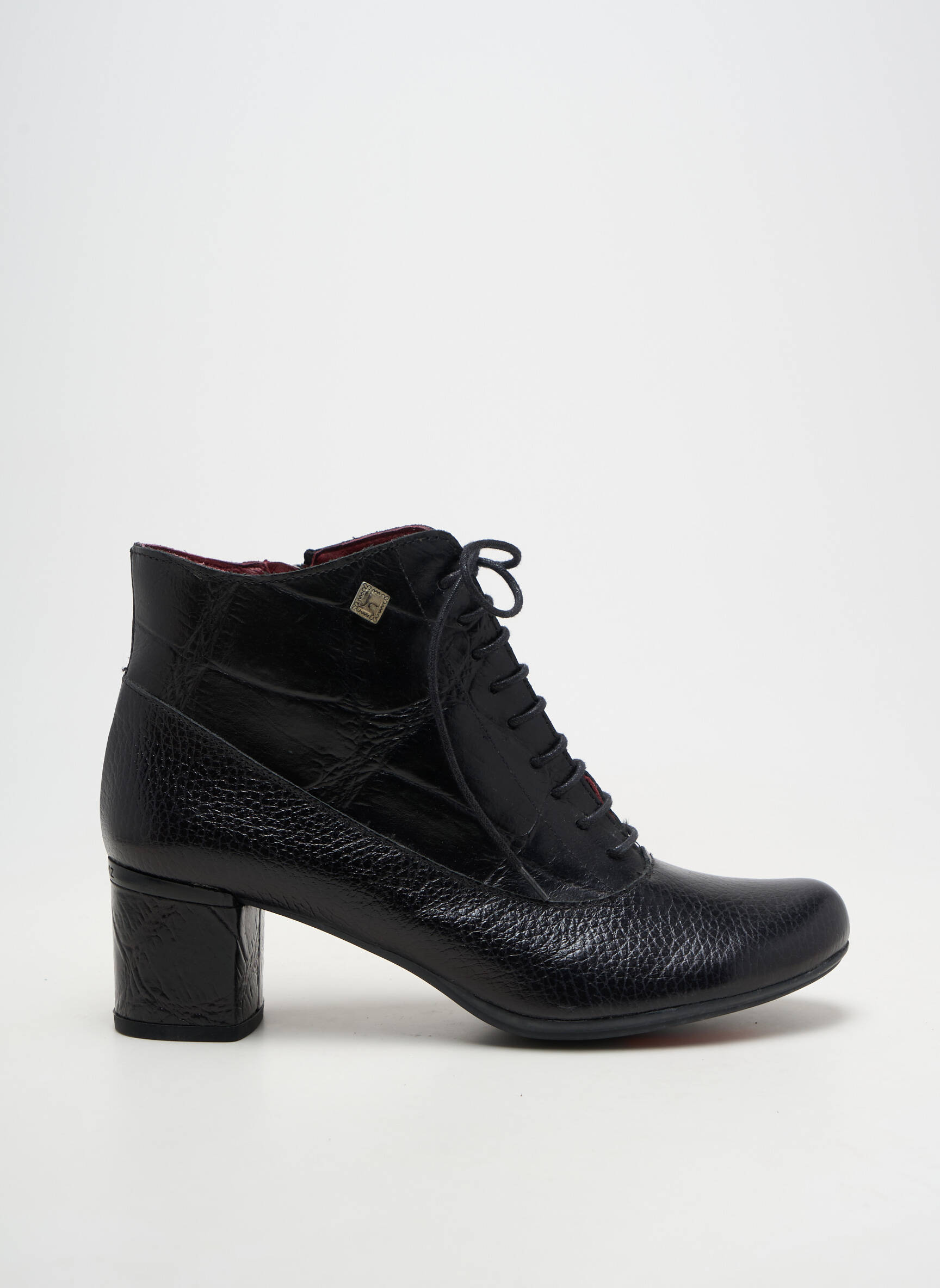 Botine/ghete material neted toc de 7 la 9 cm negru JOSE SAENZ femeie