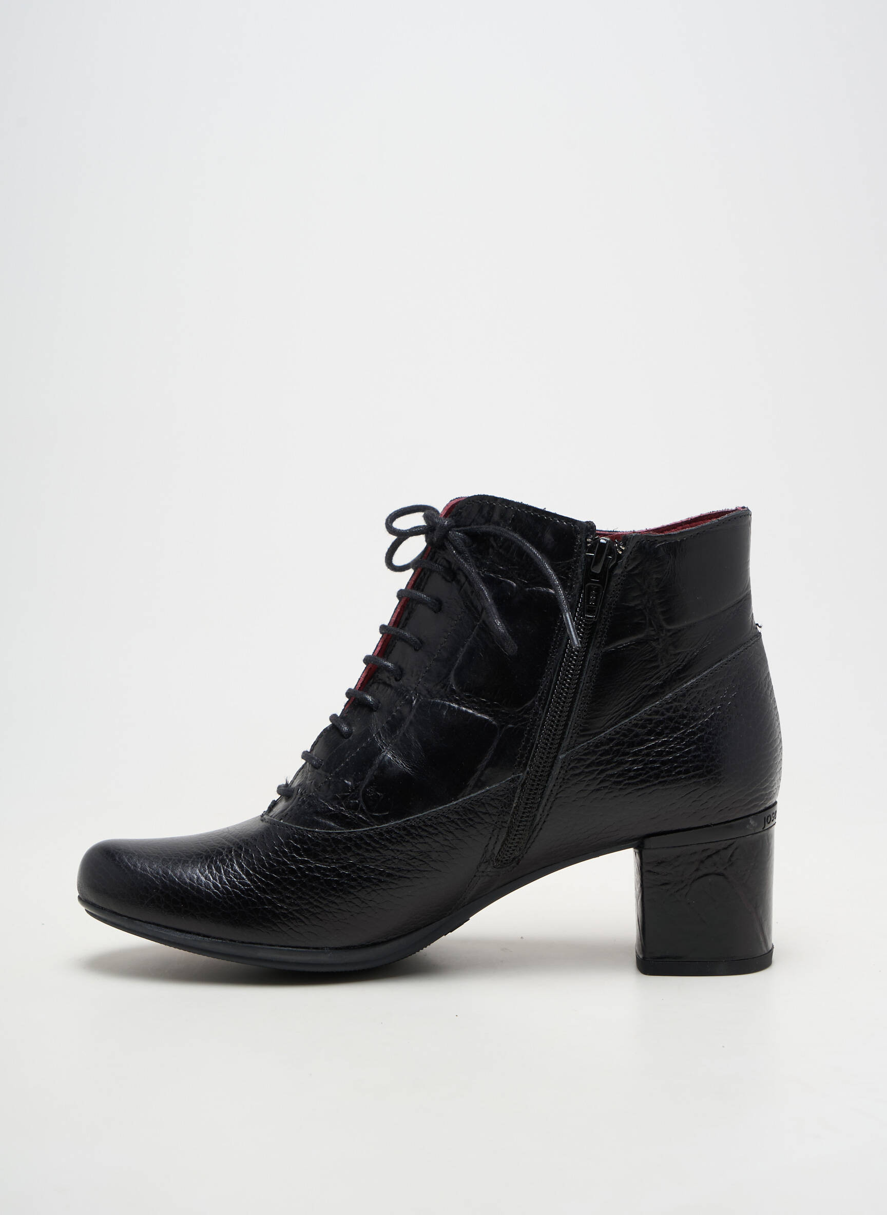 Botine/ghete material neted toc de 7 la 9 cm negru JOSE SAENZ femeie