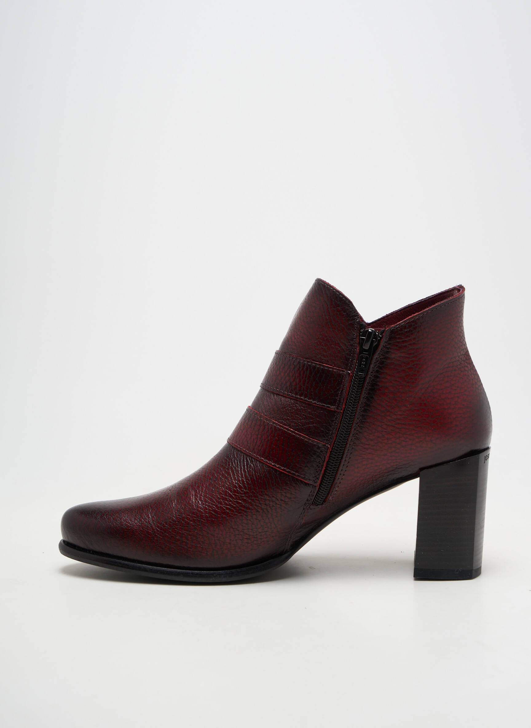 Botine/ghete material neted toc de 7 la 9 cm roșu JOSE SAENZ femeie
