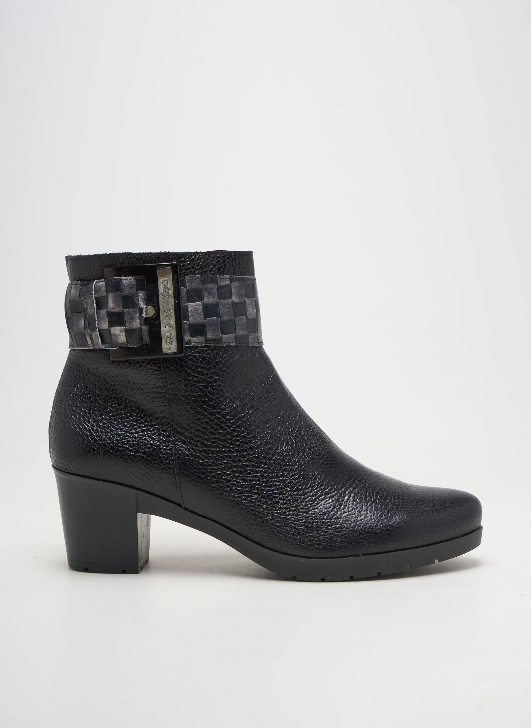Botine/ghete material neted toc de 4 la 6 cm negru JOSE SAENZ femeie
