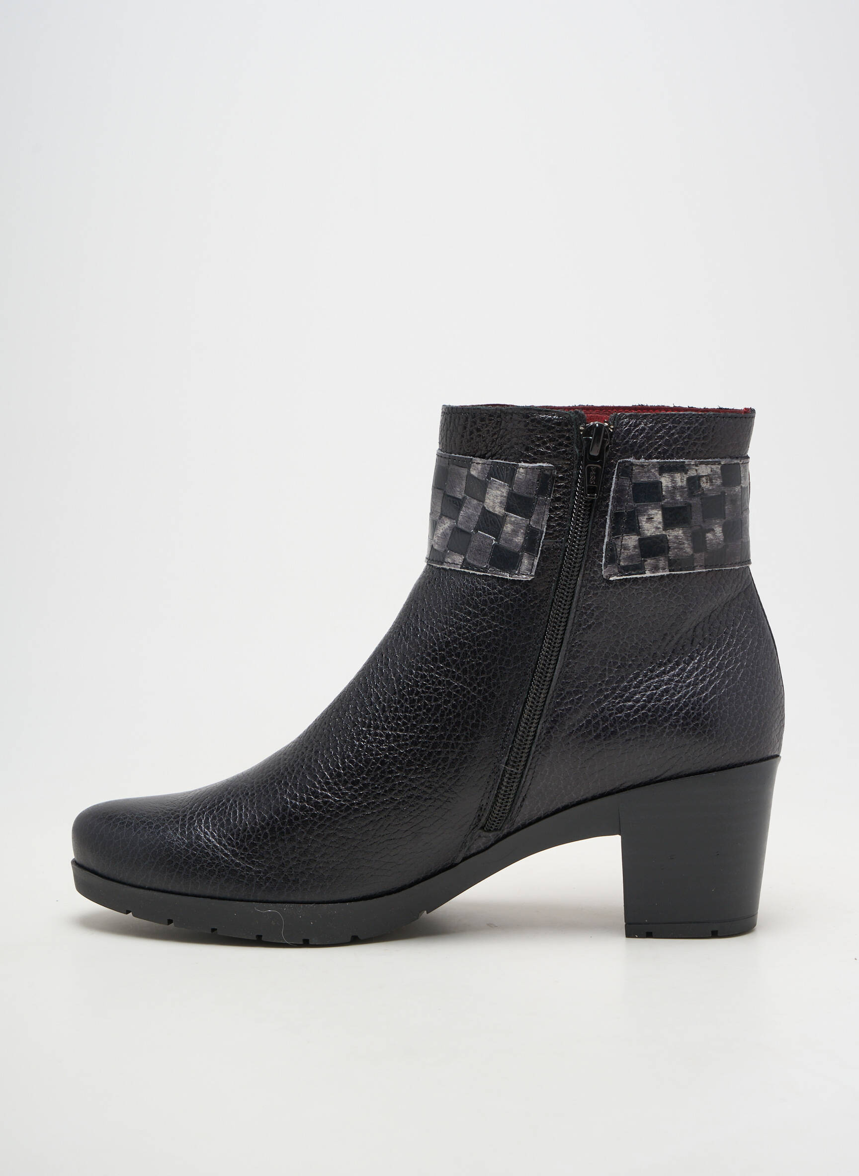 Botine/ghete material neted toc de 4 la 6 cm negru JOSE SAENZ femeie