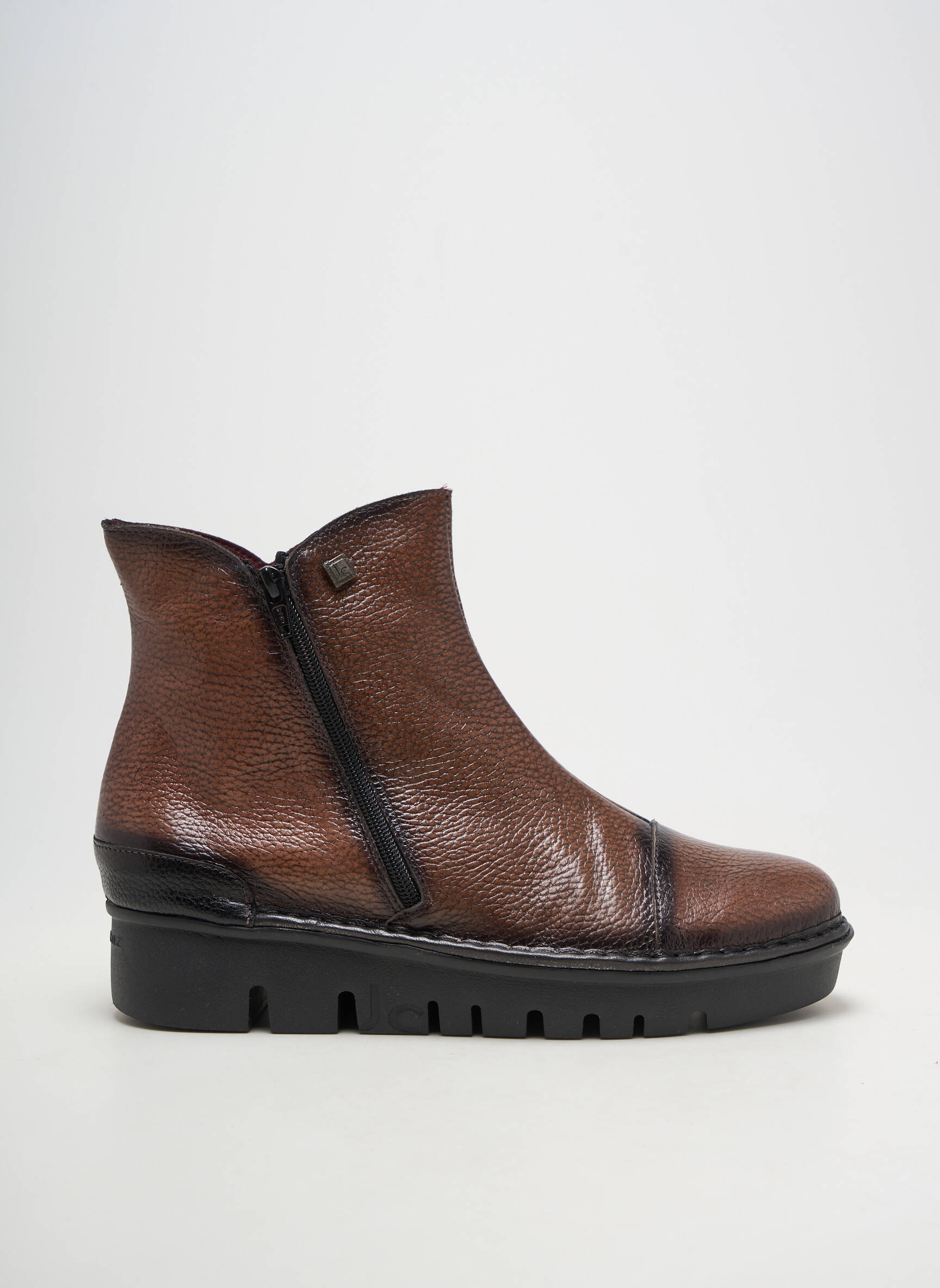 Botine/ghete material neted toc de 4 la 6 cm maro JOSE SAENZ femeie