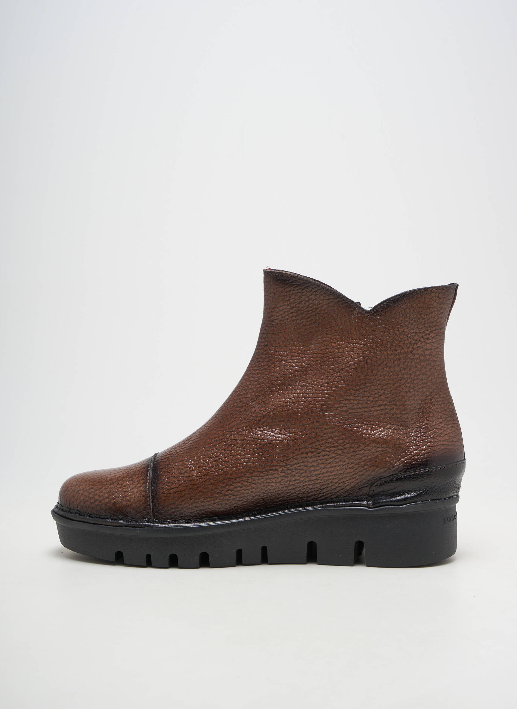 Botine/ghete material neted toc de 4 la 6 cm maro JOSE SAENZ femeie