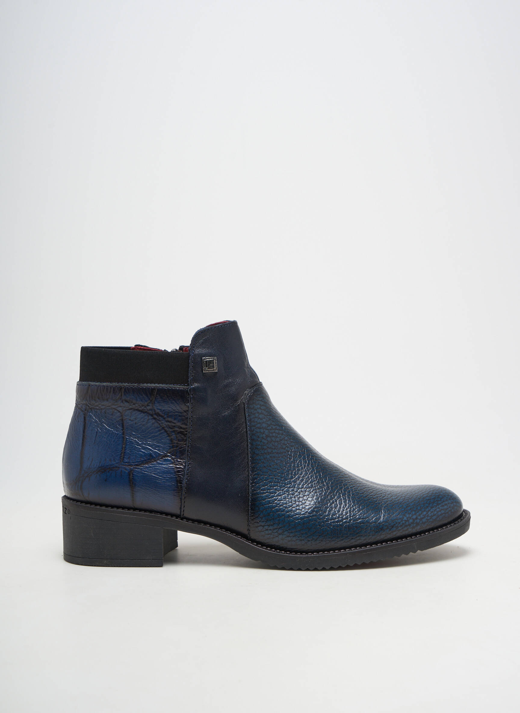 Botine/ghete material neted toc de 4 la 6 cm albastru JOSE SAENZ femeie
