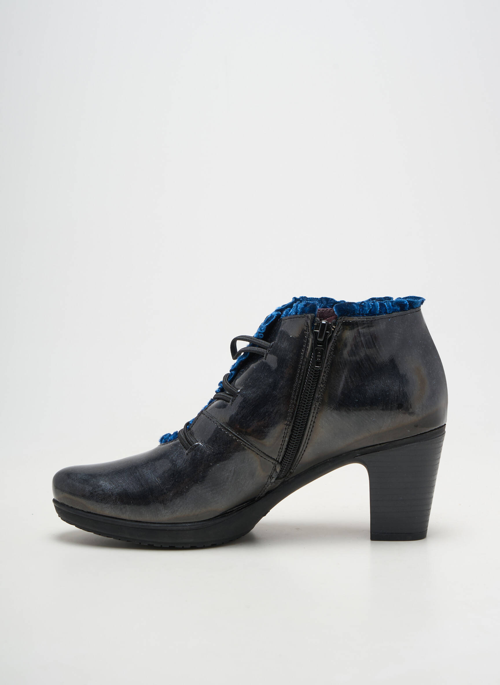 Botine/ghete vârf ascuțit toc de 7 la 9 cm negru JOSE SAENZ femeie