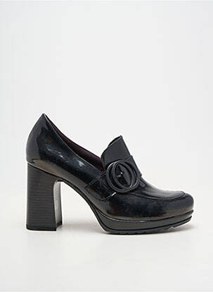 Mocasini țesătură lăcuită toc de 7 la 9 cm negru JOSE SAENZ femeie