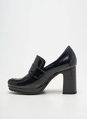 Mocasini țesătură lăcuită toc de 7 la 9 cm negru JOSE SAENZ femeie