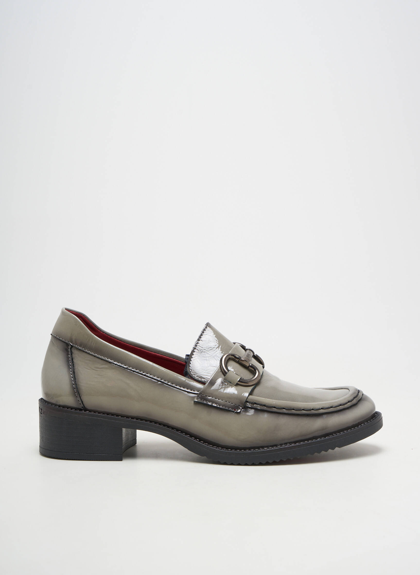 Mocasini material neted toc de 4 la 6 cm gri JOSE SAENZ femeie