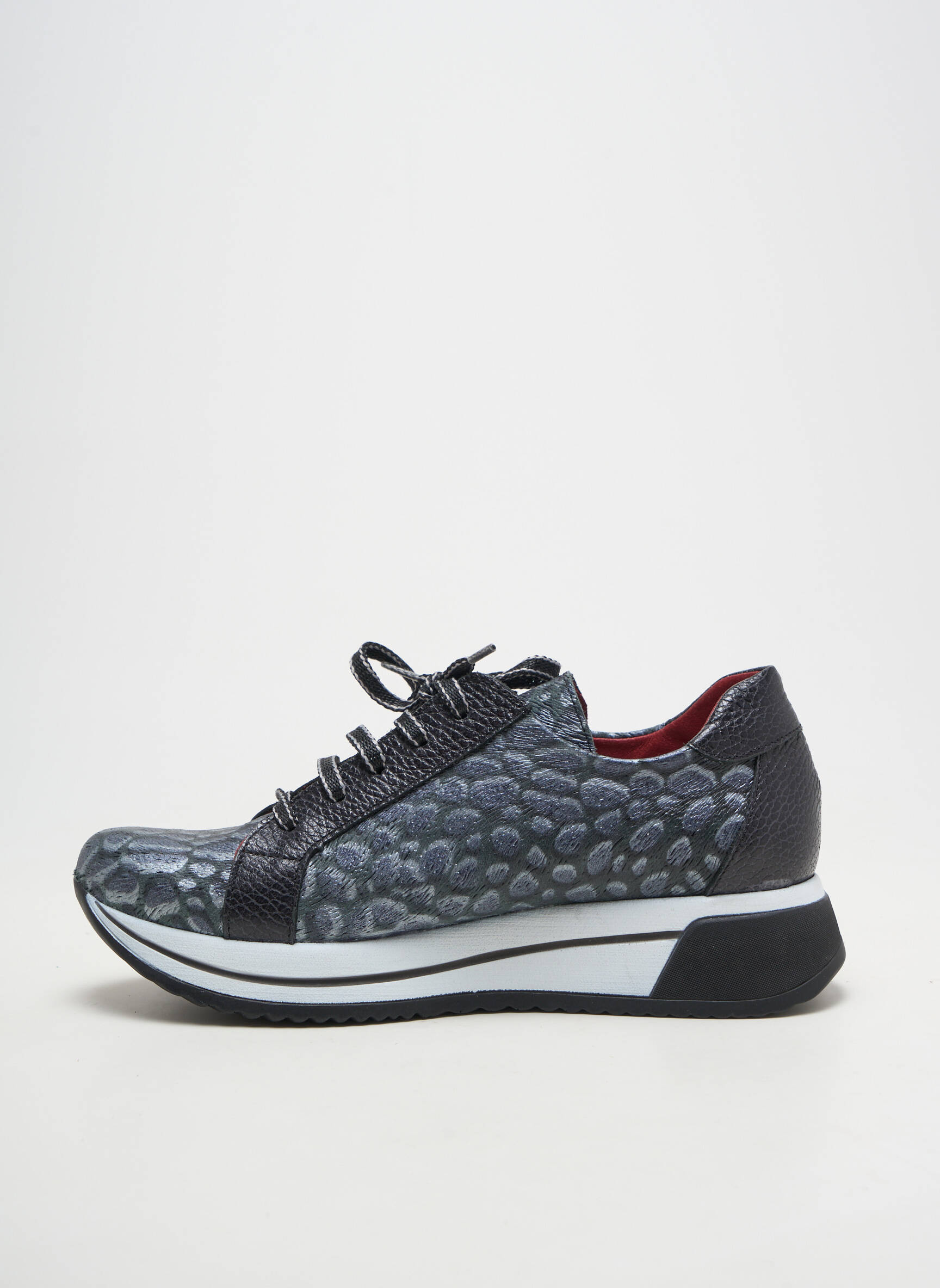 Adidași material neted toc plat până la 3 cm negru JOSE SAENZ femeie