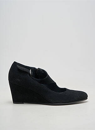 Pantofi cu toc nubuc toc de 7 la 9 cm negru REBELLE femeie