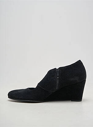 Pantofi cu toc nubuc toc de 7 la 9 cm negru REBELLE femeie