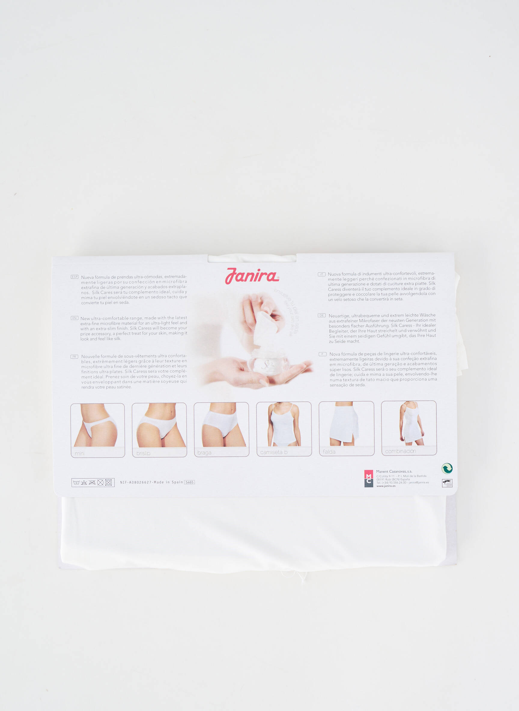 Jupon/fond de rochie țesătură satinată alb JANIRA femeie