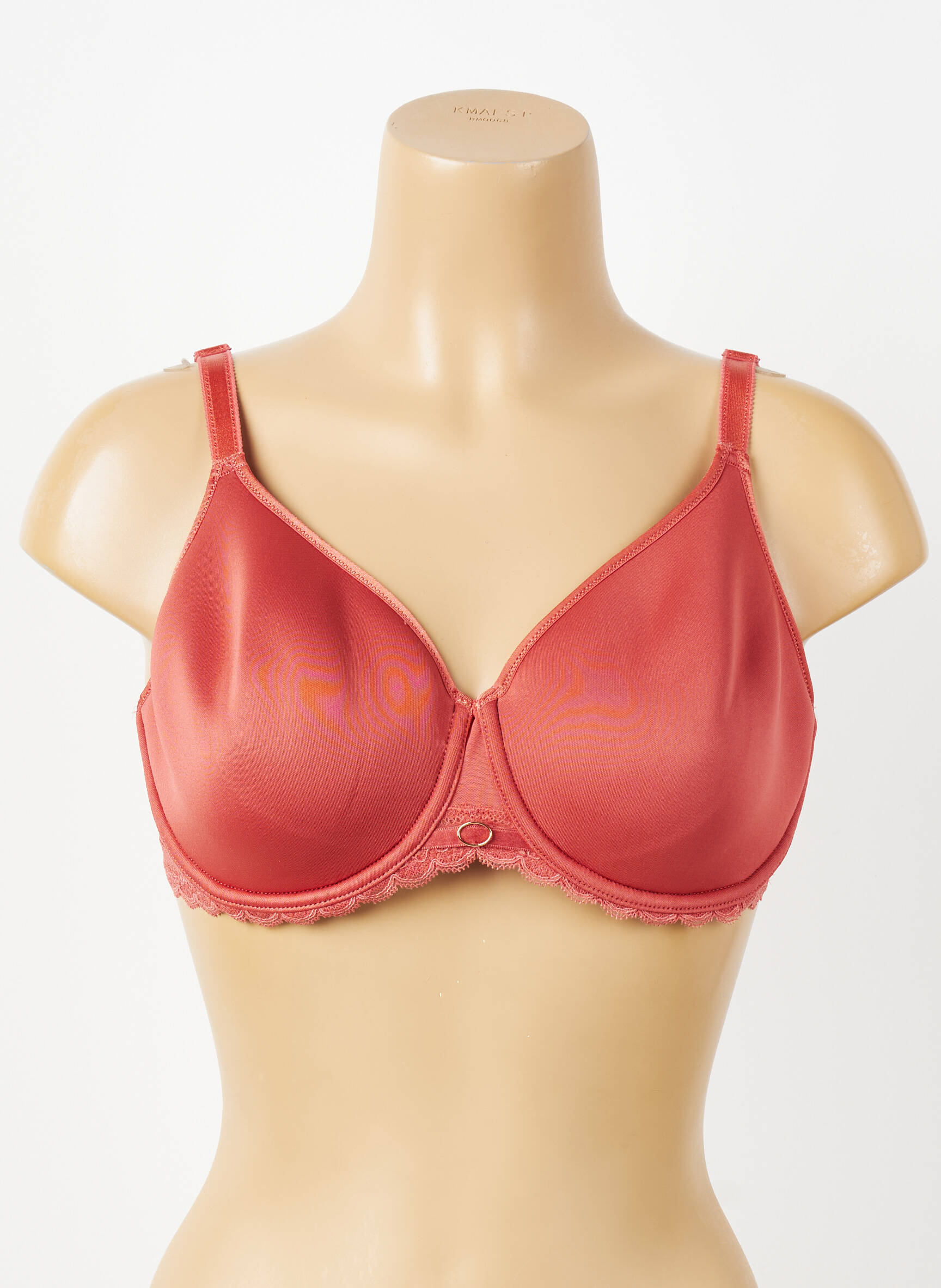 Sutien efect material satinat sutien cupe întregi cu decolteu înalt portocalie CHANTELLE femeie