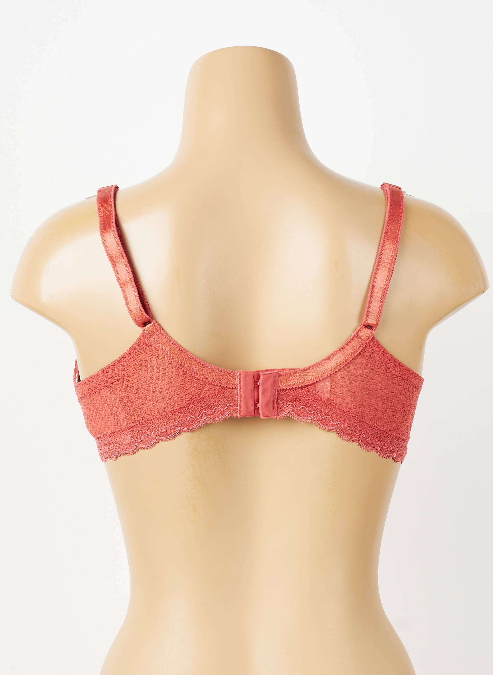 Sutien efect material satinat sutien cupe întregi cu decolteu înalt portocalie CHANTELLE femeie