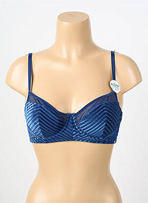 Sutien efect material satinat top sutien modelat albastru DORINA femeie