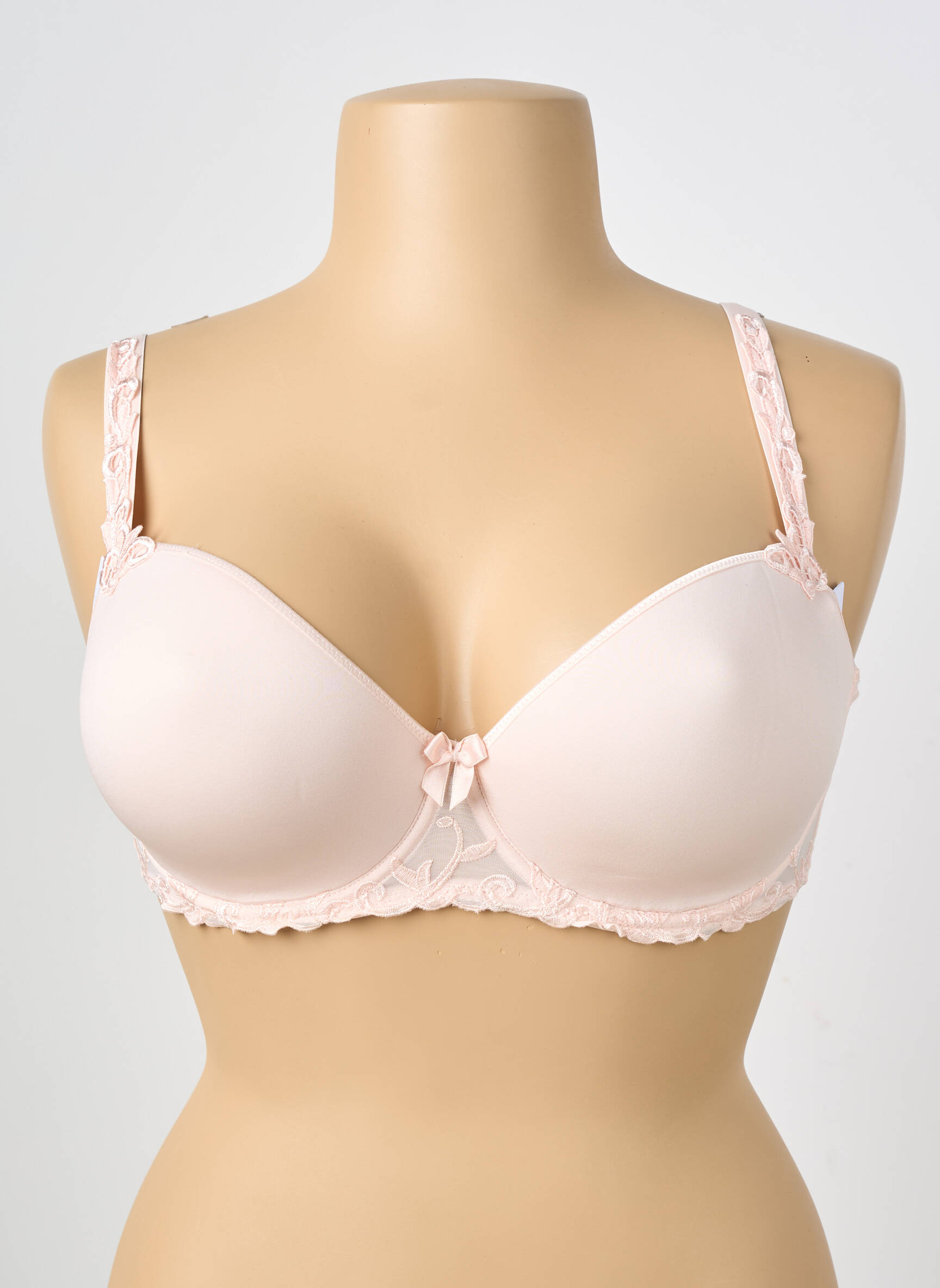 Sutien efect material satinat top sutien modelat roz SIMONE PERELE femeie