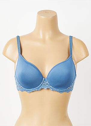 Sutien efect material satinat top sutien modelat albastru SIMONE PERELE femeie