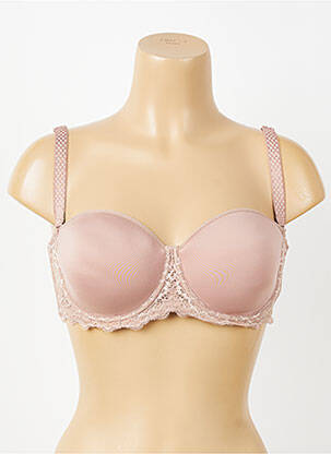 Sutien efect material satinat top sutien modelat roz SIMONE PERELE femeie
