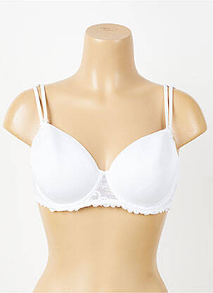 Sutien efect material satinat top sutien modelat alb SIMONE PERELE femeie