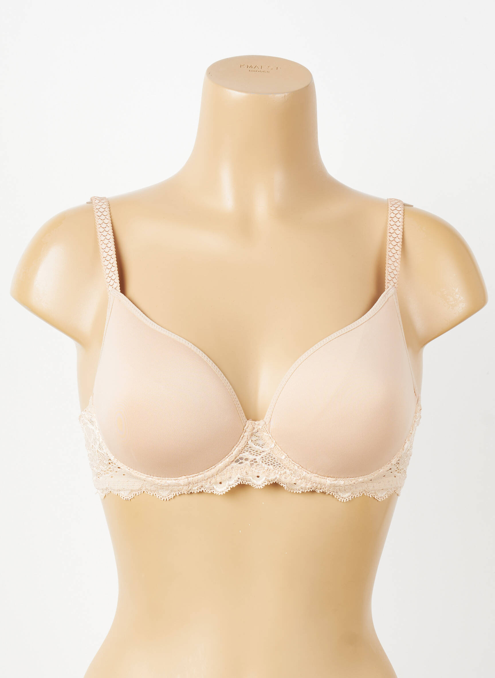 Sutien efect material satinat top sutien push-up culoare piersică SIMONE PERELE femeie