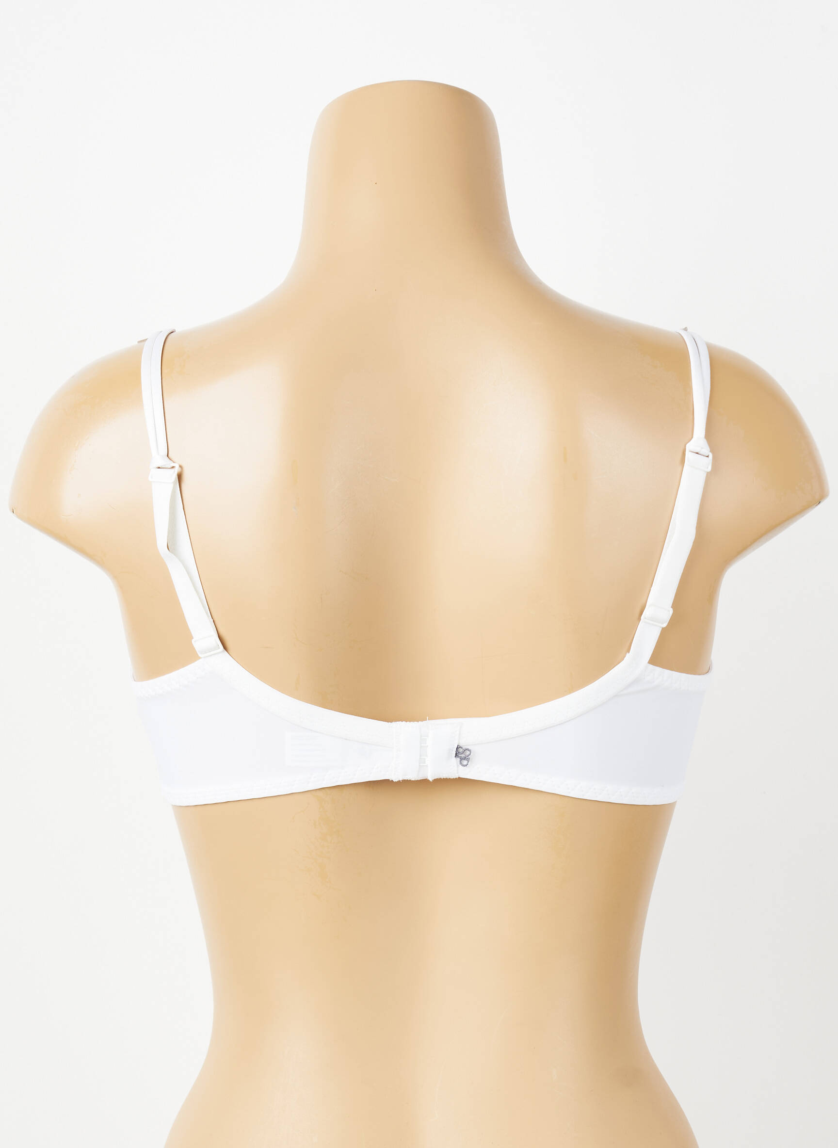 Sutien efect material satinat sutien cupe întregi cu decolteu înalt alb SIMONE PERELE femeie